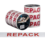REPACK Printed Message Tape White/Red, 48mm x 100m x 50mu, 36 Rolls Box